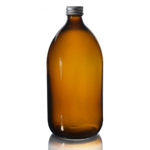1 Litre Amber Sirop Bottle with Screw Cap