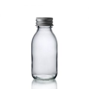 100ml Clear Sirop Bottle with Screw Cap