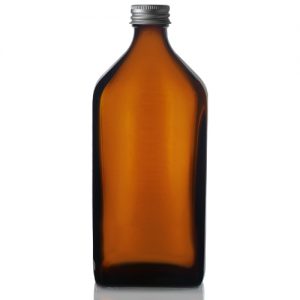 500ml Amber Rectangular Bottle with Screw Cap