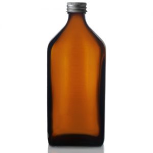 500ml Amber Rectangular Bottle with Screw Cap