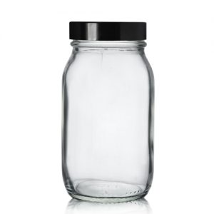 175ml Pharmapac Jar with Black Screw Cap