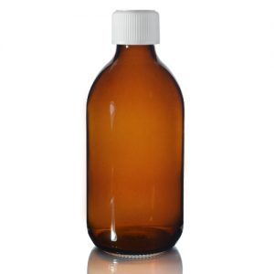 300ml Amber Sirop Bottle with Medilock Cap