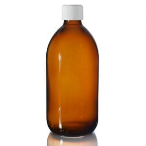 500ml Amber Sirop Bottle with Medilock Cap