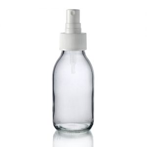 100ml Clear Glass Bottle With Spray