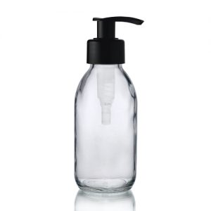 125ml Clear Sirop Bottle Lotion Black