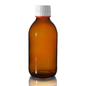 200ml Amber Sirop Bottle with Tamper Evident Cap