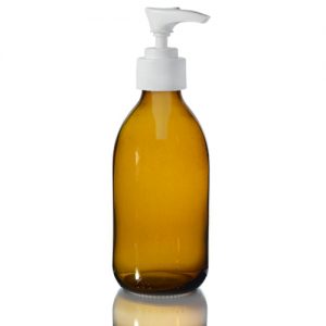 250ml Amber Sirop Bottle with Standard Atomiser Spray