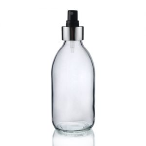 250ml Clear Glass Sirop Bottle with Atomiser Spray