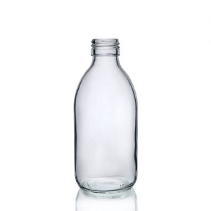 250ml Clear Sirop Bottle Atomiser Empty 250ml Clear Glass Sirop Bottle