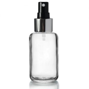 50ml Glass Bottle With Silver Spray