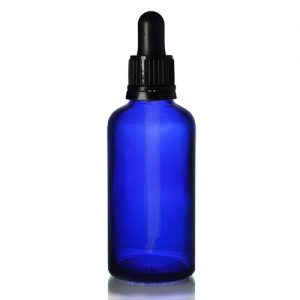 50ml Blue Dropper Bottle with Glass Pipette
