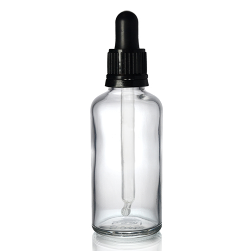 50ml Clear Glass Dropper Bottle Glass Pipette With Wiper