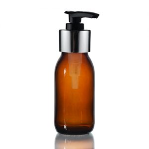 60ml Amber Sirop Bottle with Standard Lotion Pump