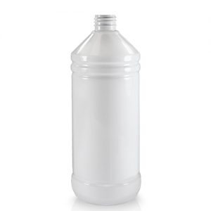 1000ml White Glossy Bottle No Cap