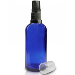 100ml Blue Dropper Bottle With Lotion Pump