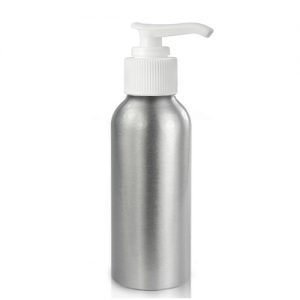 100ml Aluminium Bottle with white lotion