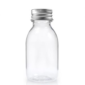 100ml plastic medicine bottle with metal cap