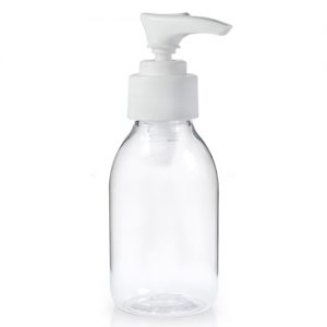 100ml Glass medicine bottle with pump