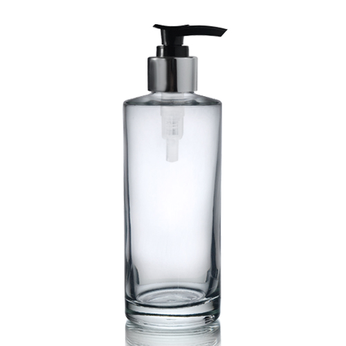 150ml Simplicity Clear Glass Bottle 24mm Glossy Lotion Pump