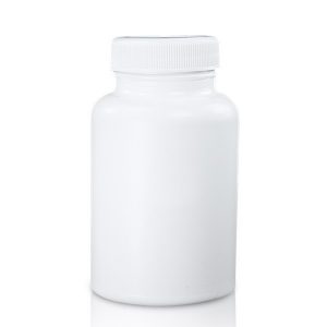150ml white pill jar with lid