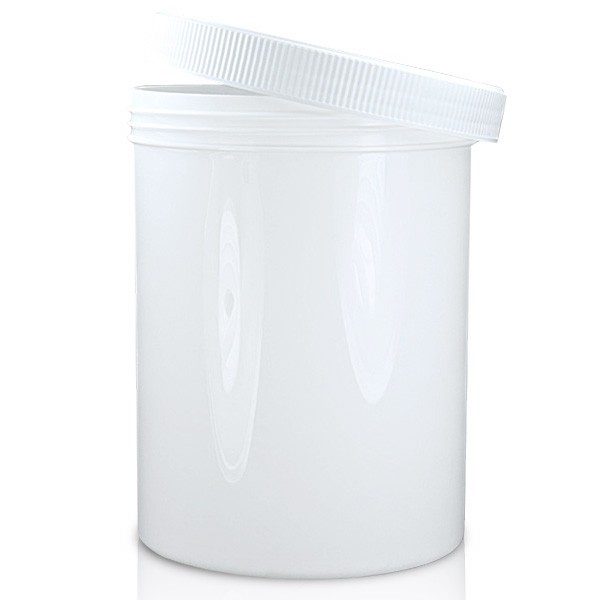 1750ml white plastic jar with lid