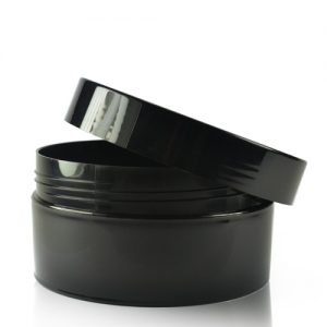 200ml Black Plastic Cosmetic Jar