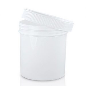 250ml White Screw Top Jar With Lid