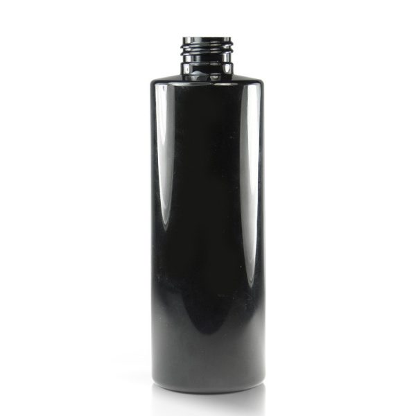 250ml black plastic bottle