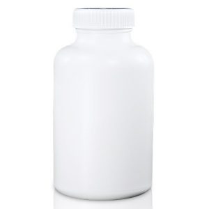 250ml white pill jar with lid