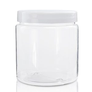 300ml Clear Plastic Jar With Lid