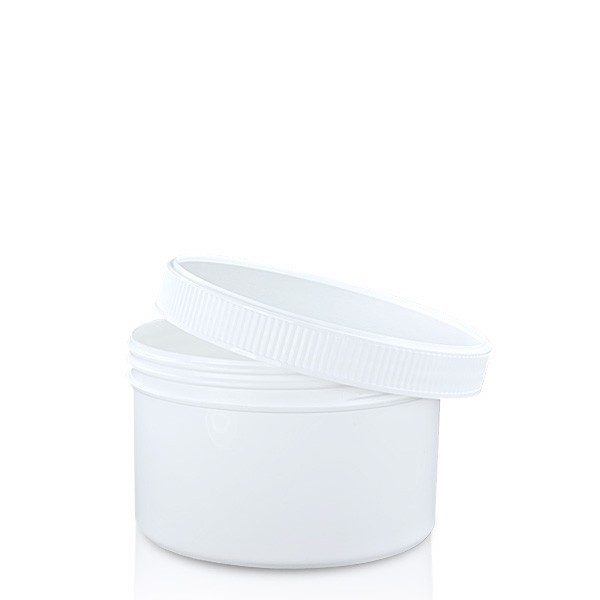 400ml white plastic jar with lid