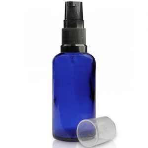 50ml Blue Dropper Bottle With Lotion Pump