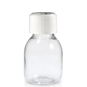 60ml plastic medicine bottle with child resistant cap