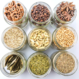 Plastic And Glass Spice Jars