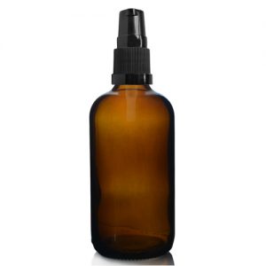 100ml Amber Glass Dropper Bottle With Lotion Pump