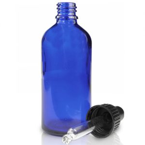 100ml Blue Dropper Bottle With Pipette