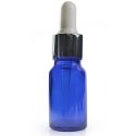 10ml Blue Glass Dropper Bottle With Silver Pipette