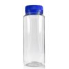 150ml Slim Plastic Juice Bottle with Blue Lid