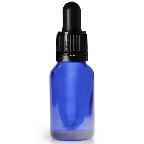 15ml Blue Glass Dropper Bottle With Pipette