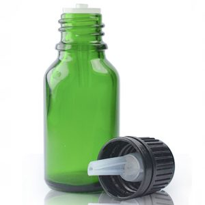 15ml Green Glass Dropper Bottle And Dropper Cap