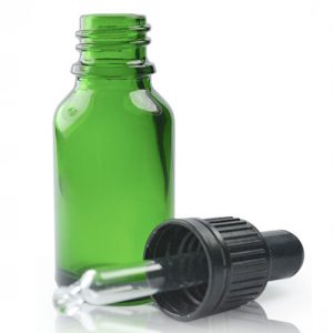 15ml Green Glass Dropper Bottle With Pipette