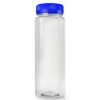 200ml Slim Plastic Juice Bottle with Blue Lid