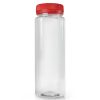 200ml Slim Plastic Juice Bottle with Red Lid