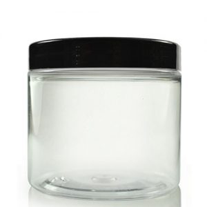 200ml Wide Neck Jar with Black Lid