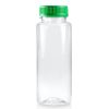 250ml Slim Plastic Juice Bottle with Green Lid