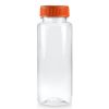 250ml Slim Plastic Juice Bottle with Orange Lid