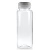 250ml Slim Plastic Juice Bottle with Silver Lid