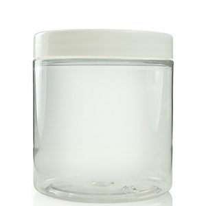 250ml Wide Neck Jar with White Lid