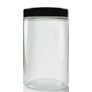 400ml Plastic Jar With Black Lid