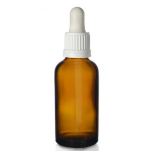 50ml Amber Dropper white TE pipette ideon